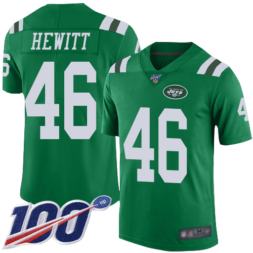 New York Jets Limited Green Youth Neville Hewitt Jersey NFL Football #46 100th Season Rush Vapor Untouchable->youth nfl jersey->Youth Jersey